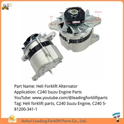 Peças de motor C240 Isuzu|Alternador de empilhadeira Heli por atacado|C240 5-81200-341-1